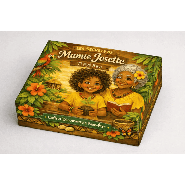 Coffret enfant cheveux crépus – soins cheveux et livre | Mamie Josette